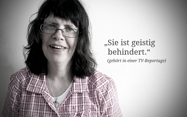 Mensch mit Lernschwierigkeiten.