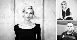Collage von den drei Autoren, Denise Linke, Marlies Hübner und Alexander Knauerhase