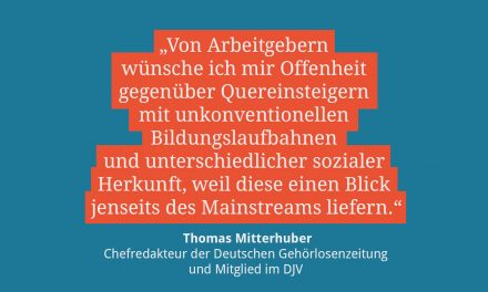 Thomas Mitterhuber, Chefredakteur der Deutschen Gehörlosenzeitung