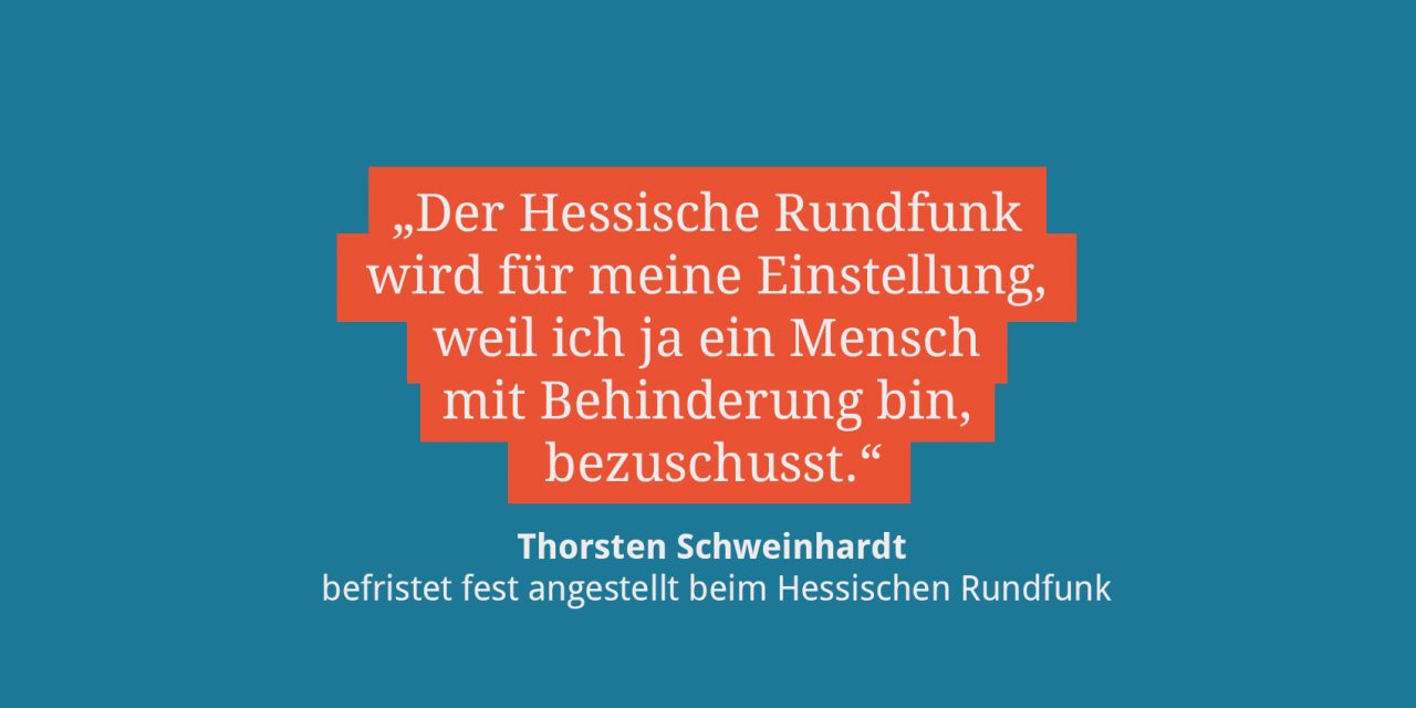 Thorsten Schweinhardt, befristet fest angestellt beim HR